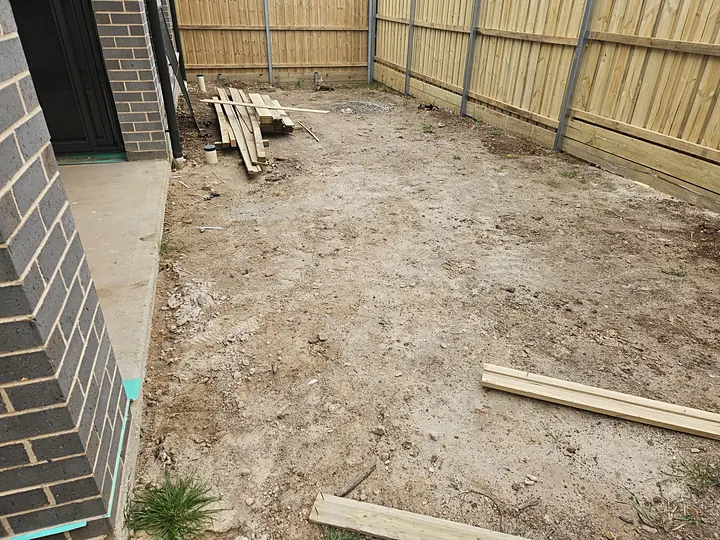 Before: bare yard