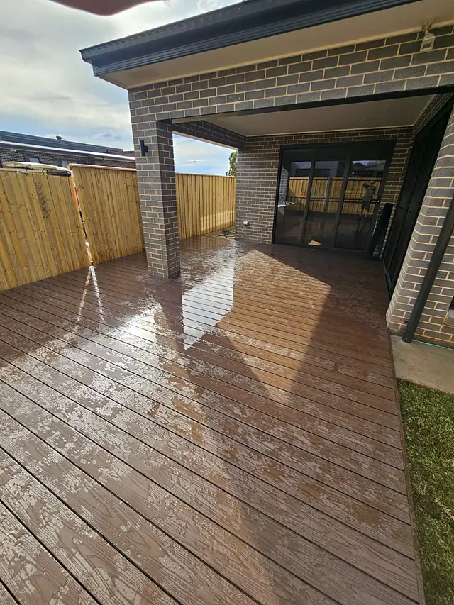 Composite deck off the alfresco